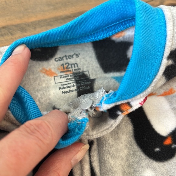Carters Fleece Holiday Two Sleepers 12 months - Picture 3 of 5